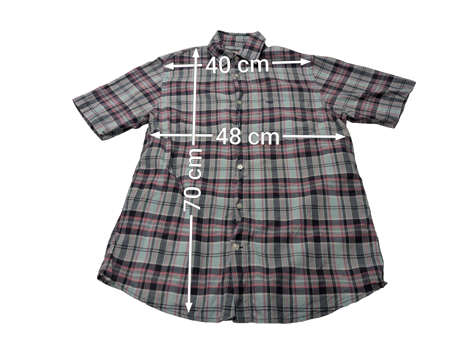 Chemise manches courtes Dockers à carreaux taille S #179msch