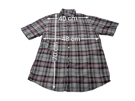 Chemise manches courtes Dockers à carreaux taille S #179msch