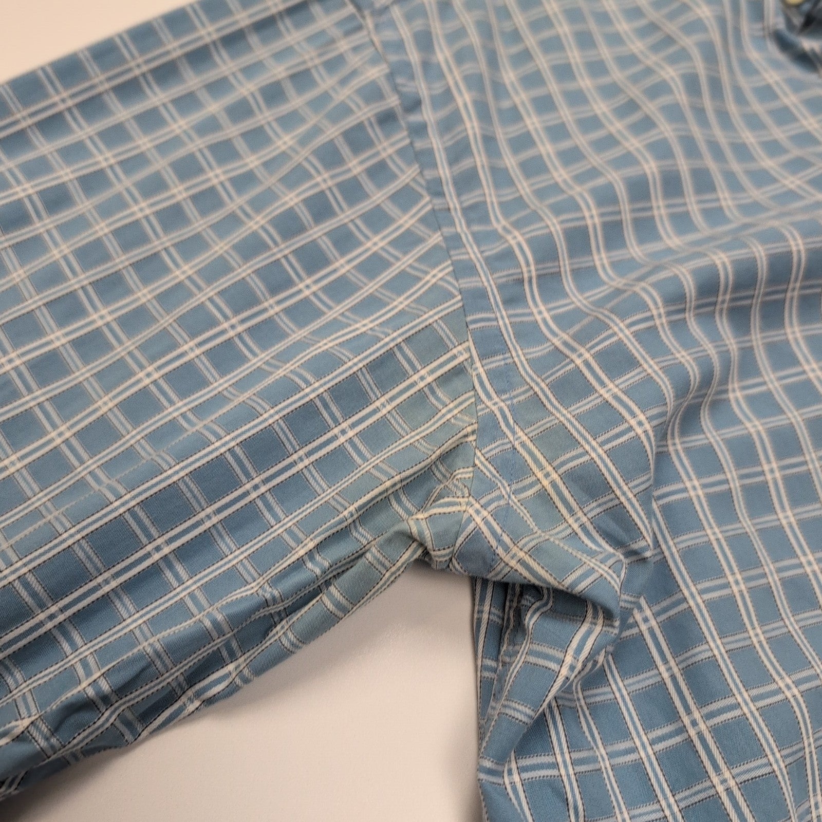 Chemise Tommy Hilfiger Bleu Ciel à Carreaux Manches Longues 1 Poche - Taille M
