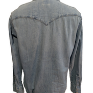 Chemise LEVI'S Western Jean Denim Bleu Manches Longues - Taille M