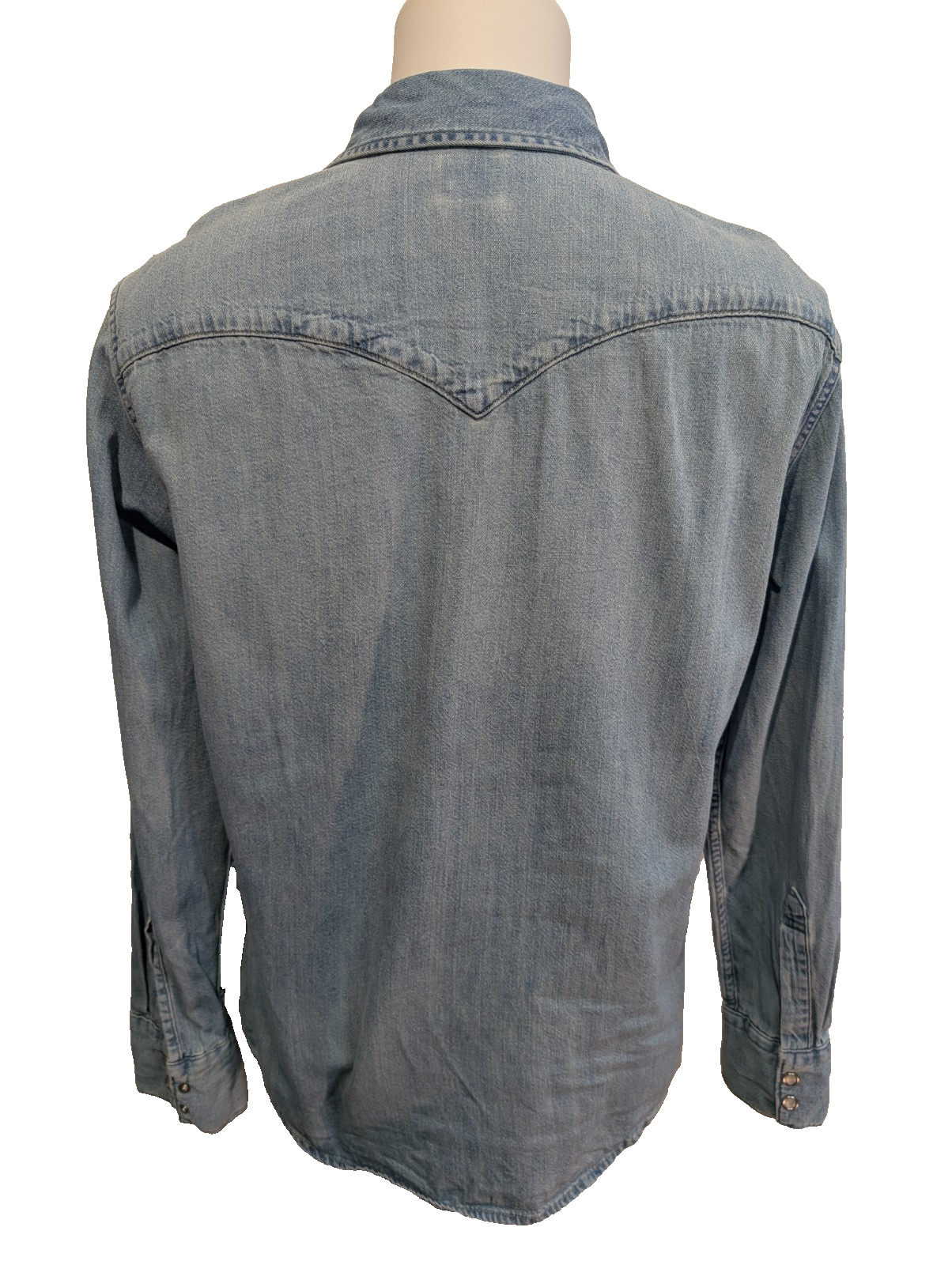 Chemise LEVI'S Western Jean Denim Bleu Manches Longues - Taille M