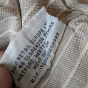 Chemise Polo Ralph Lauren Manches Longues Custom Fit Crème Rayures XXL