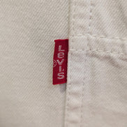 CHEMISE LEVI'S Jean Blanc Denim XL TG Homme Vintage 2 Poches Coton