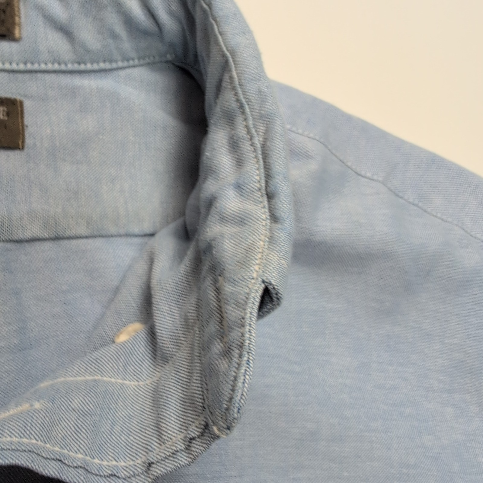 Chemise Clayerooke Made in USA M/L Bleu Manches Courtes Vintage
