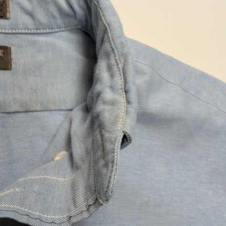 Chemise Clayerooke Made in USA M/L Bleu Manches Courtes Vintage