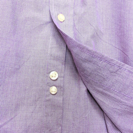 Chemise Chaps bordeaux micro carreaux manches longues 1 poche XL