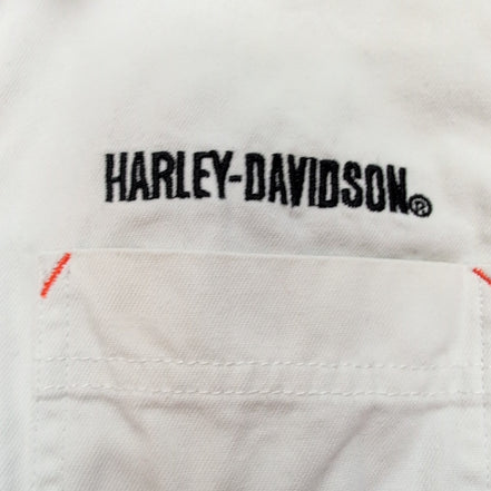 Chemise Harley-Davidson Femme XL Blanche Sans Manches Dos Brodé Ailes Ange