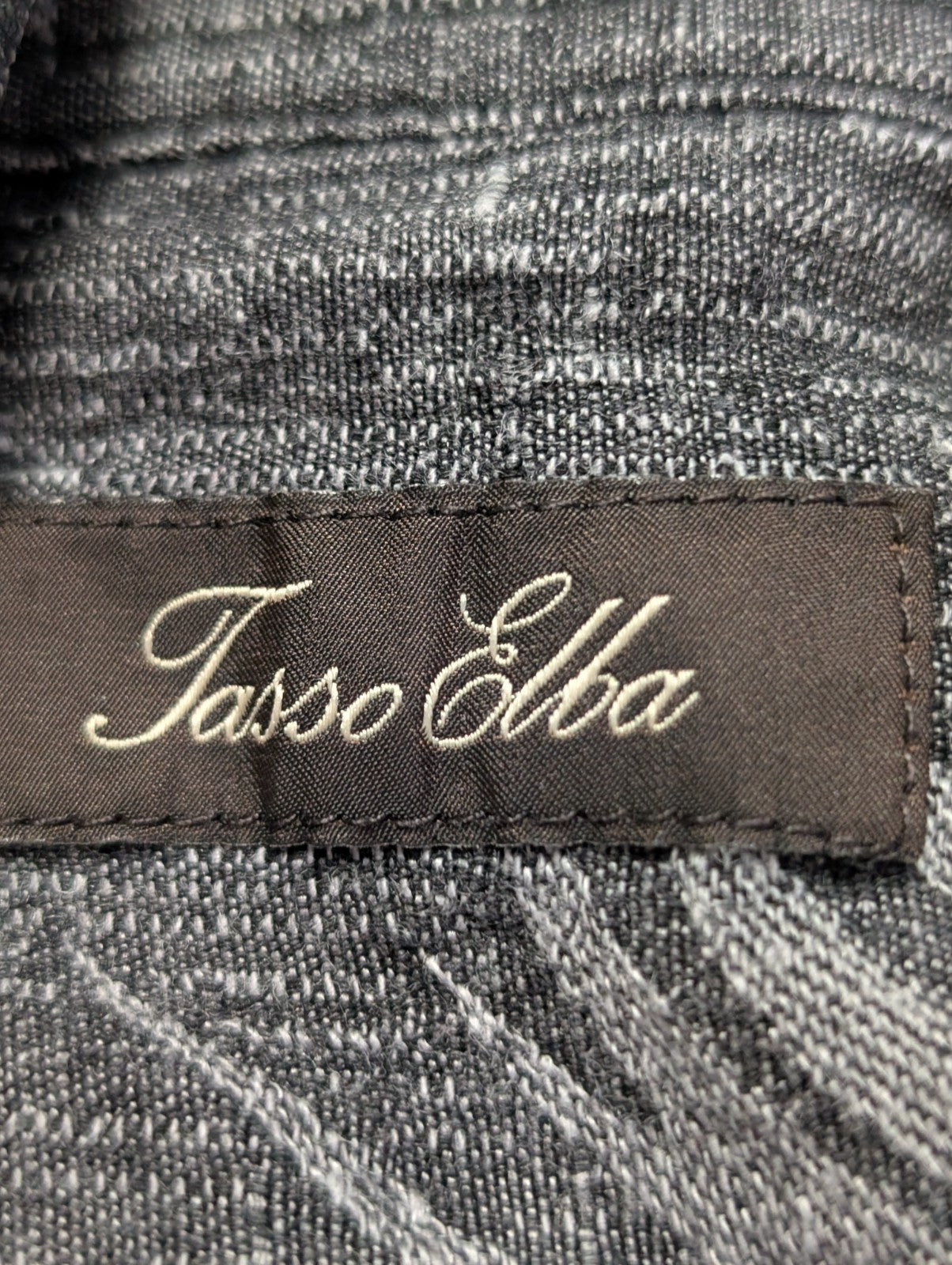 Chemise hawaïenne soie et lin Tasso Elba grise manches courtes taille M