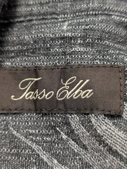 Chemise hawaïenne soie et lin Tasso Elba grise manches courtes taille M