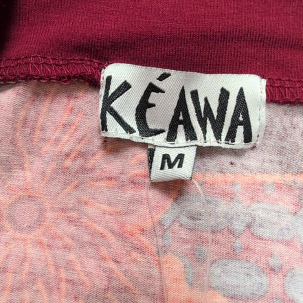 Jupe Femme M Kéawa Bordeaux Fleurie Évasée Neuve avec Étiquette