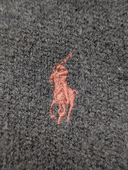 Pull Col Rond POLO Ralph Lauren Bleu Marine 100% Laine d'Agneau - Taille L