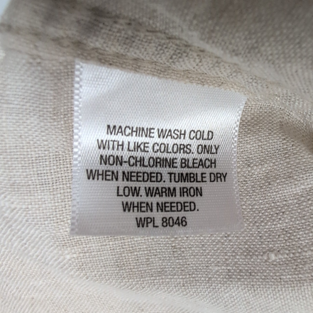 Chemise Tasso Elba XL Beige 100% Lin Manches Longues Poche