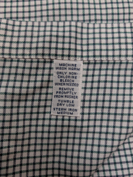 Chemise Ralph Lauren vert petits carreaux manches longues taille XL #2813