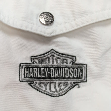 Harley Davidson Chemise Blanche Manches Courtes 100% Coton Homme XL