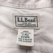 Chemise L.L. Bean beige crème uni taille S #134e
