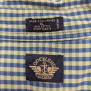 Chemise manches courtes Dockers à carreaux bleu taille XL #190msch