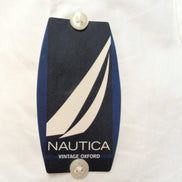 Chemise Nautica XL Blanche Oxford 100% Coton Neuve Étiquette Poche