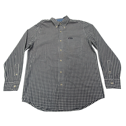 Chemise CHAPS bleu marine à carreaux taille M #179e