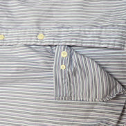 Chemise Nautica L  Rayures Bleu Coton Mercerisé Logo bleu ciel Manches longues