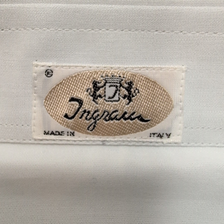 Chemise Ingram Made in Italy L Gris Clair 100% Coton Neuve Sans Étiquette