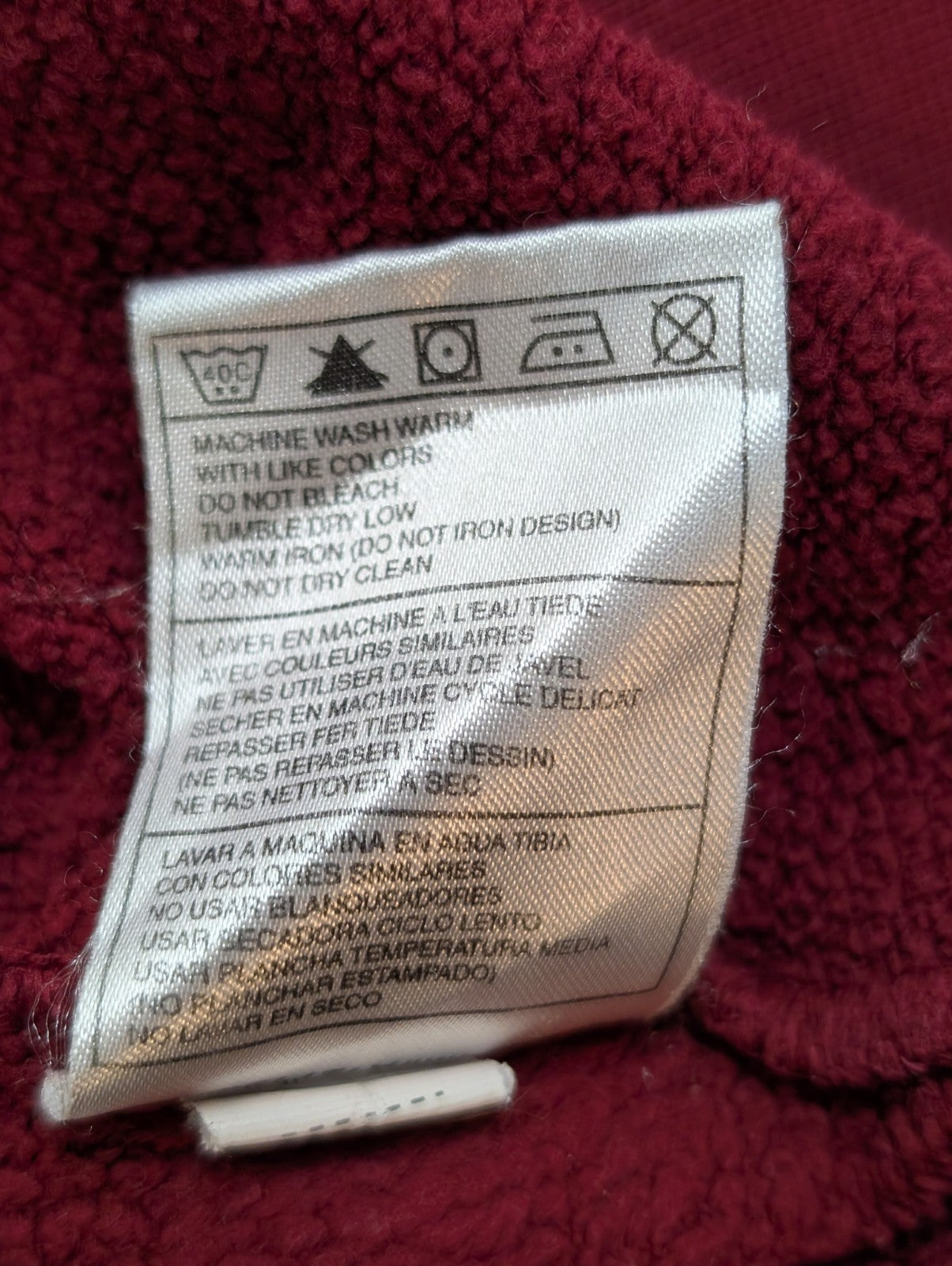 Magnifique sweat Nike vintage ROUGE BORDEAUX Logo brodé XL