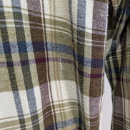 🌲 Chemise CHAPS Ralph Lauren  L Flanelle Carreaux Kaki Bordeaux Coton |307S