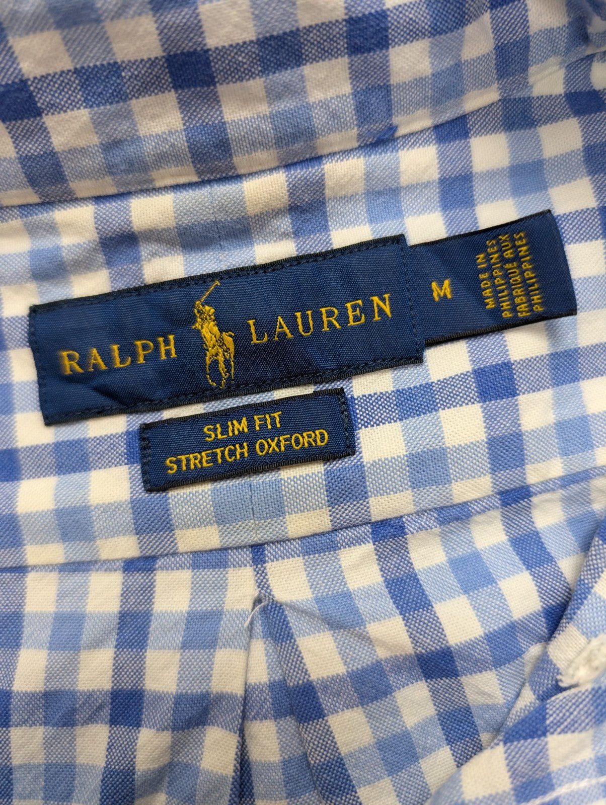 Chemise Ralph Lauren Slim Fit Stretch Manches Longues Oxford Bleu M