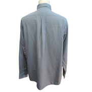 Chemise LL Bean bleu ciel petits carreaux manches longues 1 poche L