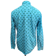 Chemise Tommy Hilfiger Slim Fit Bleue Motifs Éléphants - Taille S