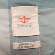 Chemise Dockers bleu carreaux poche logo manches courtes M