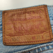 Levi’s 501 Jean Homme W33 L34 Bleu Clair Vintage Pantalon Bouton