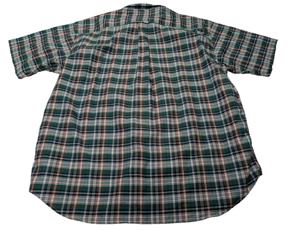 Chemise à manches courtes Dockers verte à carreaux taille XL #174msch