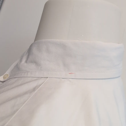 Chemise Ralph Lauren L Blanc Uni Logo Bleu Manches Courtes