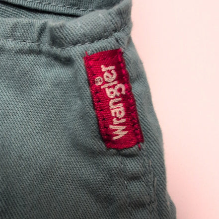 Chemise Wrangler Manches Courtes Verte à Poches Stretch Taille L