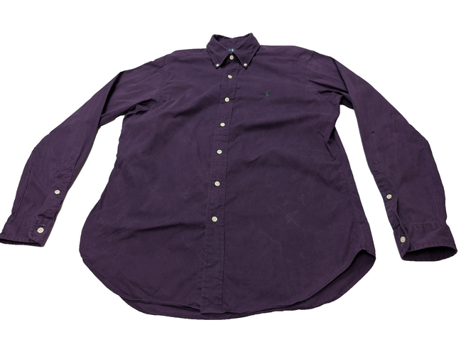 Chemise Ralph Lauren violet logo vert taille M #2053