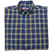 Chemise shirt Chaps Ralph Lauren L carreaux bleu jaune coton button down