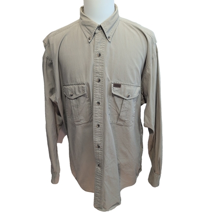 Pendleton Chemise Aventure Crème 100% Coton Manches Longues Homme Taille XL