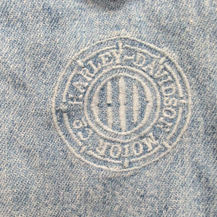 Chemise Harley Davidson XL Jean Made in Hong Kong Western Coton Logo Brodé