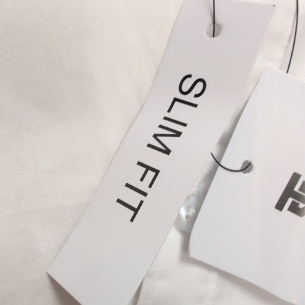 Chemise Todd Shelton L Neuve Étiquette Slim Fit 100% Coton Blanche
