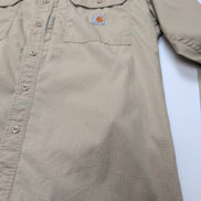 Chemise Carhartt XL Crème Ripstop Ventilée Workwear manches longues