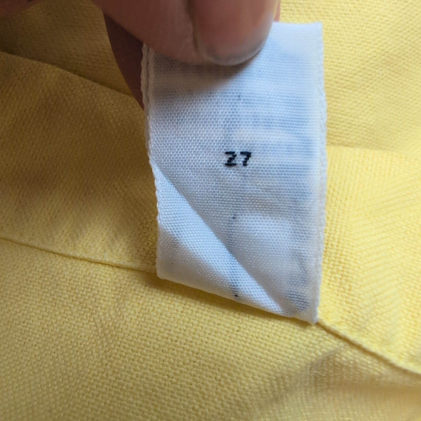 Chemise Ralph Lauren Classic Fit L Jaune Logo Bleu Clair Coton manches longues