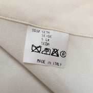 Chemise Ingram Made in Italy M/L 100% Soie Poignets Mousquetaire Blanche