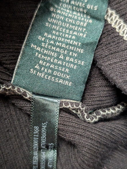 Pull Lauren Ralph Lauren Noir Femme L Maille Fine Coton Col Lacé