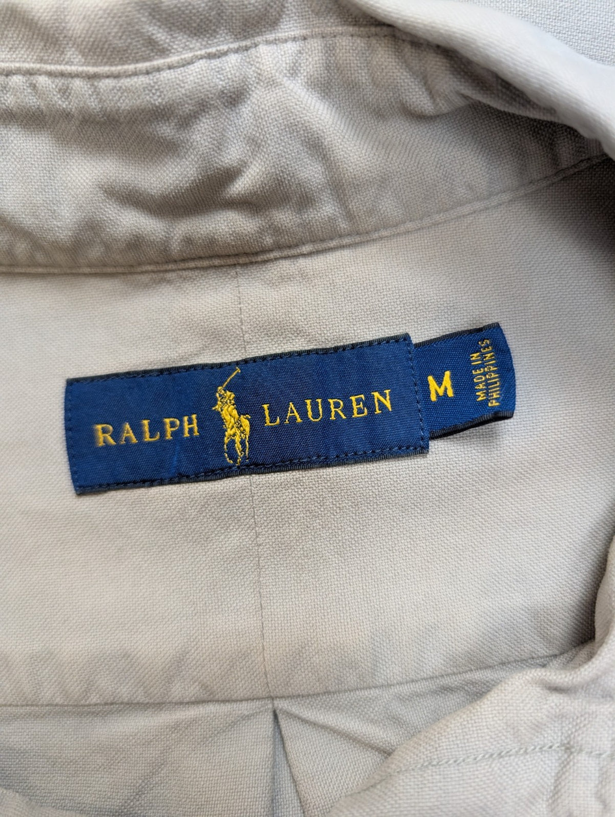 Chemise Ralph Lauren M Crème Ivoire Shirt Button Down Coton Manches Longues 3141