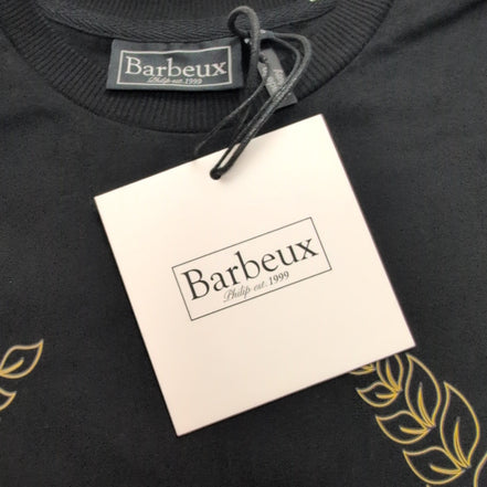 T-shirt Barbeux BBX XS Oversize Noir Coton Épais Neuf avec Étiquette