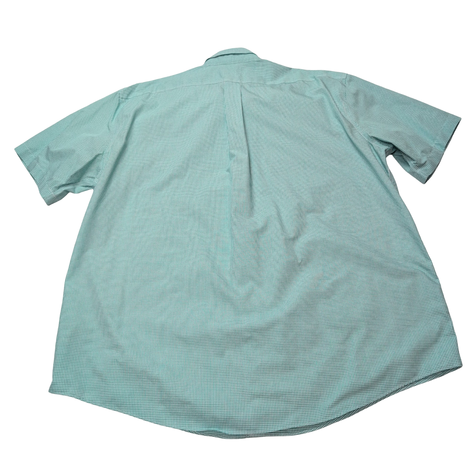 Chemise L.L. Bean verte à carreaux manches courtes taille XL/XXL #28e