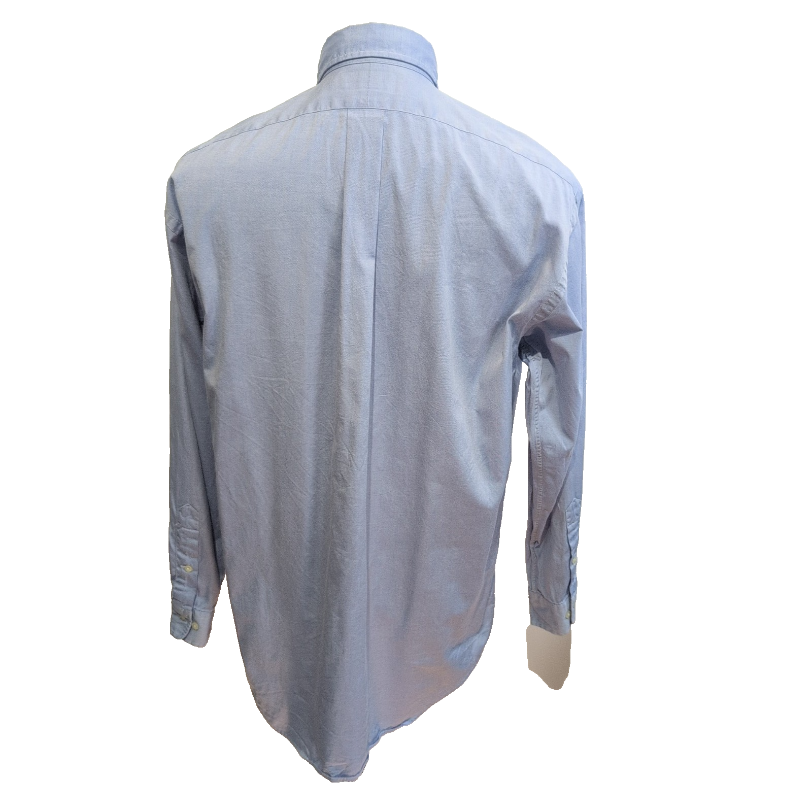 Chemise Ralph Lauren Yarmouth ML Bleu Clair Uni Logo Bleu Marine Coton