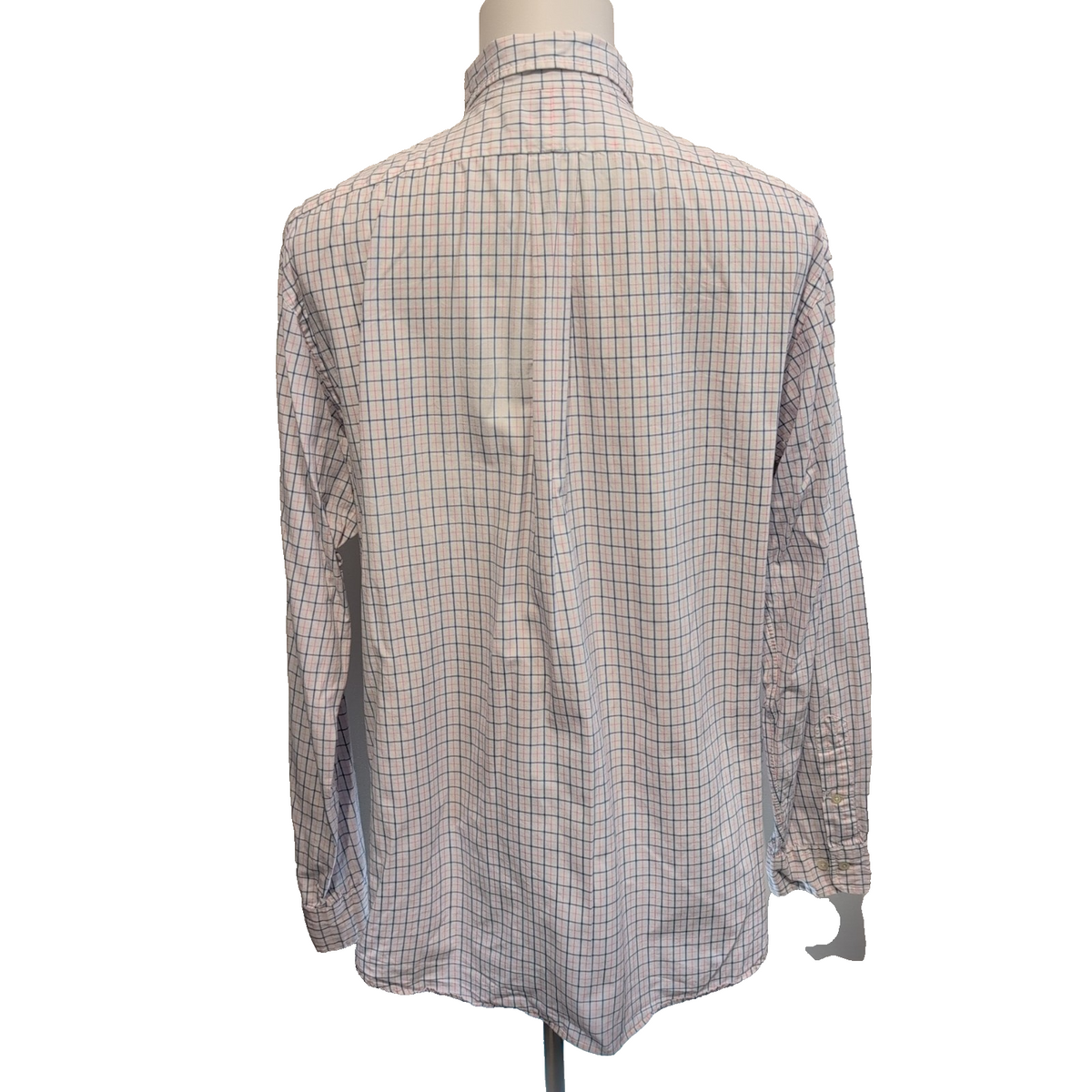 Chemise Ralph Lauren XL Rose Bleu Carreaux Classic Fit Shirt Button Down Coton