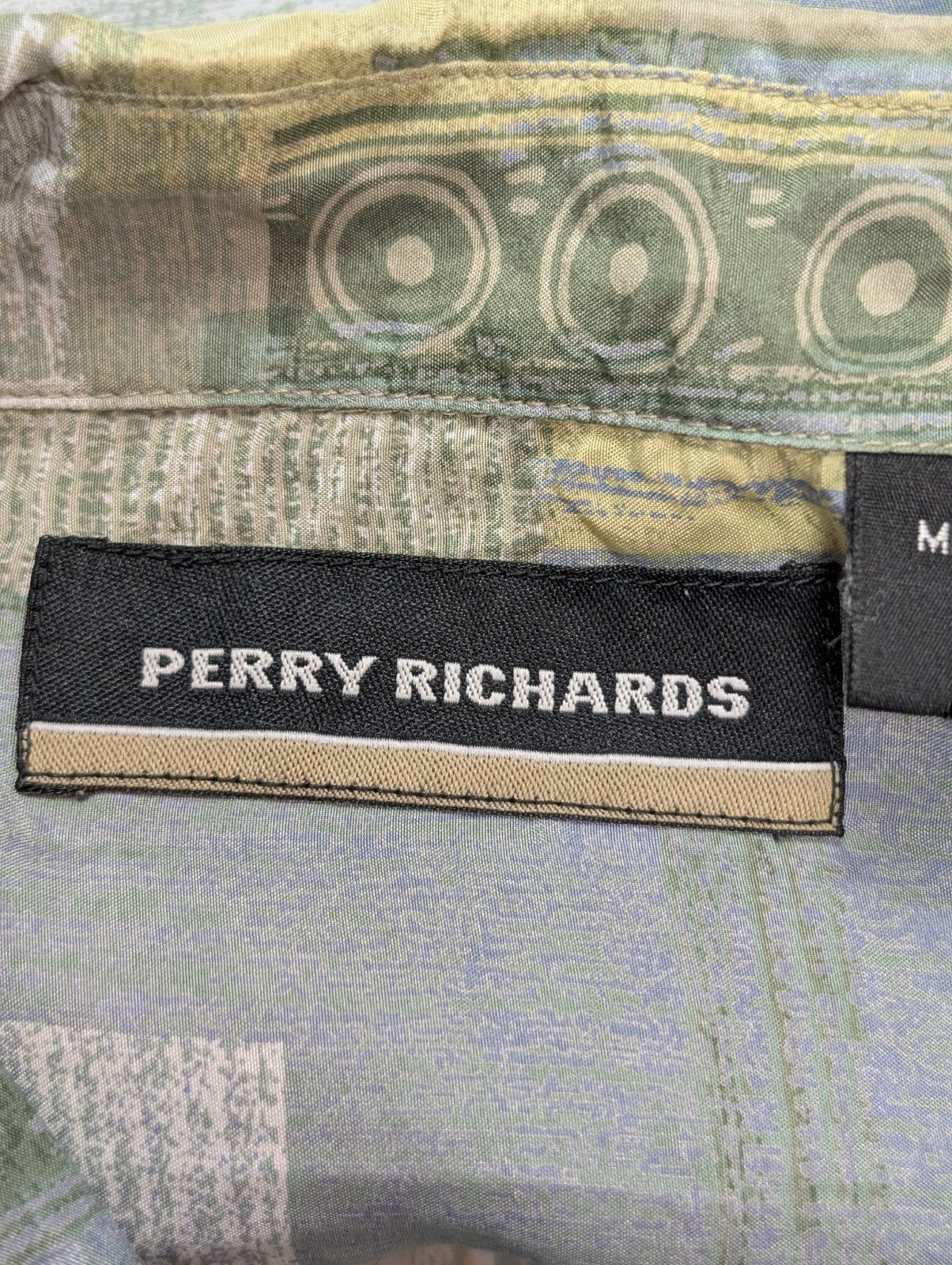 Chemise soie hawaïenne Perry Richards manches courtes taille M