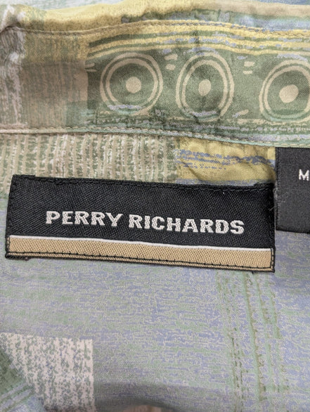 Chemise soie hawaïenne Perry Richards manches courtes taille M